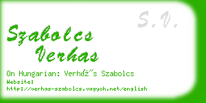 szabolcs verhas business card